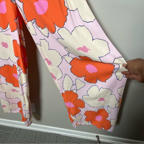 Mister Zimi Women Jumpsuit 6 Inka Vintage Floral Pink Halter‎ Neck Boho Hippie - Picture 6 of 11